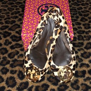 Tory Burch Reva Leopard Flat